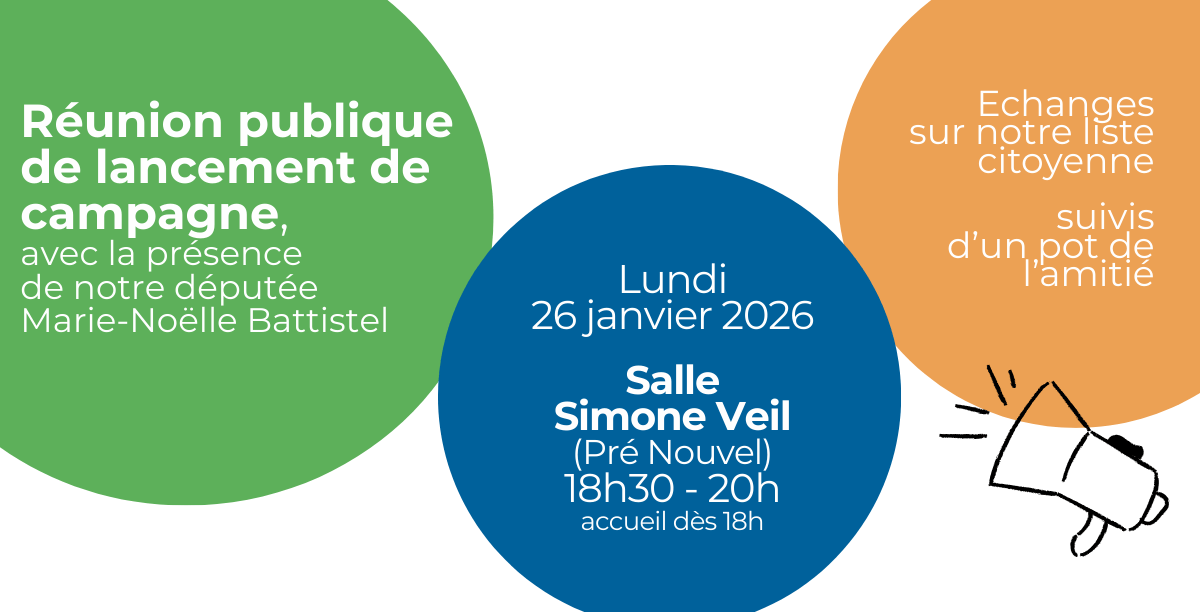 Réunion publique de lancement de notre campagne lundi 26/1 18h30