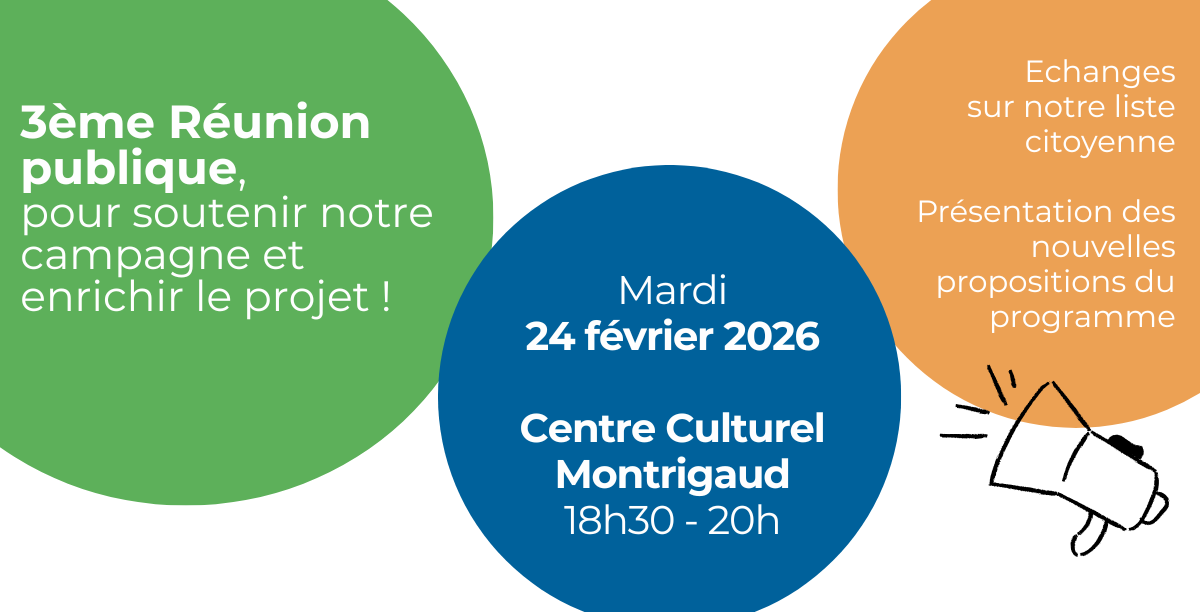 Rendez-vous le 24 février pour notre 3e réunion publique